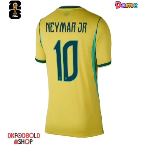 Brasilien Neymar Jr #10 Hjemmebanetrøje Dame VM 2026 Kort ærmer